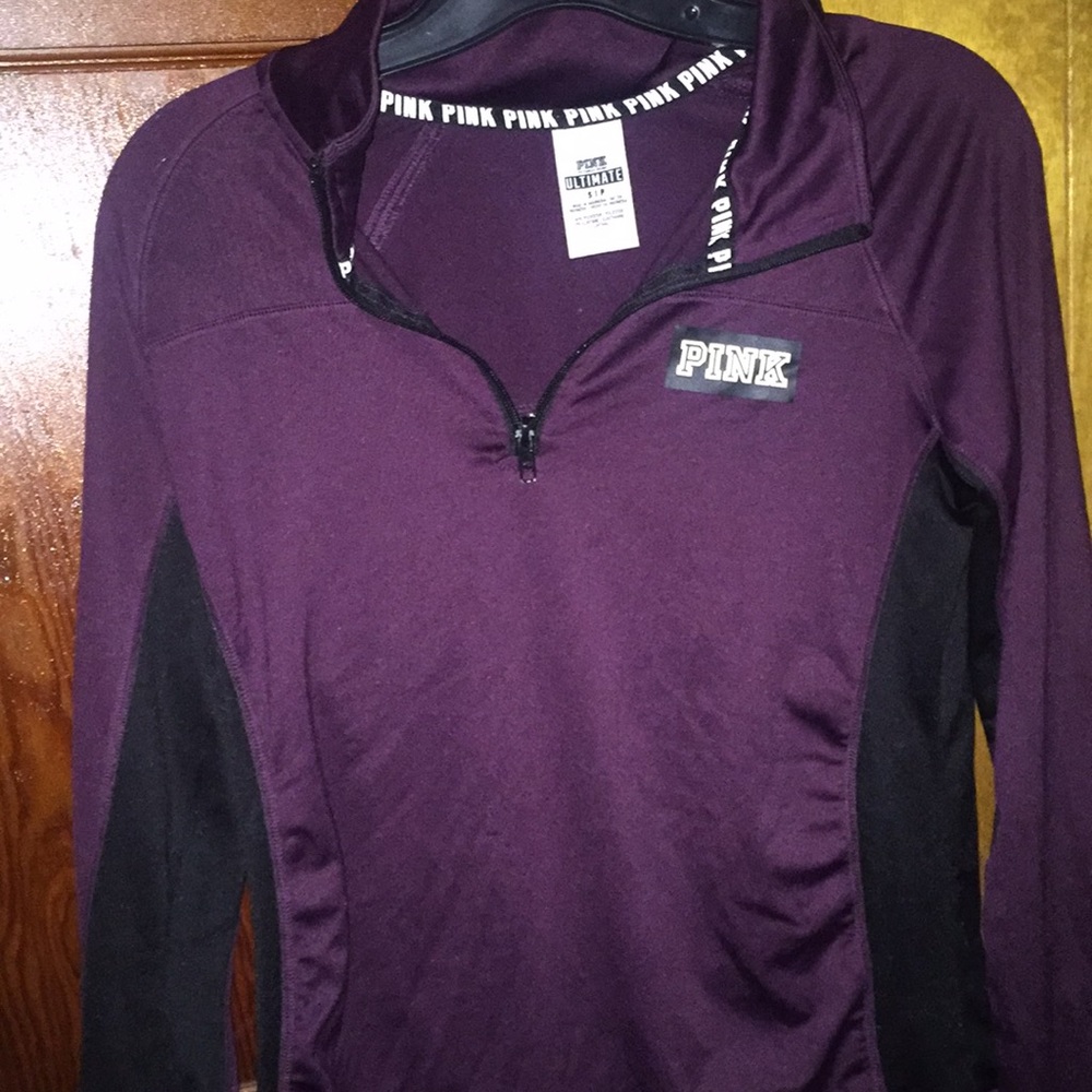 pink quarter zip